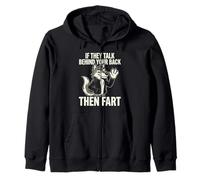 If They Talk Behind Your Back Fart Alpha Wolf Meme Zip Hoodie