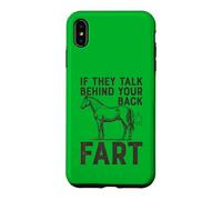 If They Talk Behind Your Back Fart Sarcastic Horse Lover Case for iPhone XS Max