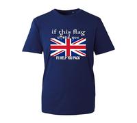 If This Flag Offend You I'll Help You Pack T-Shirt, Lest We Forget Remembrance Armed Forces Day Veteran Gift Unisex Kids Adults Top (Navy, M)