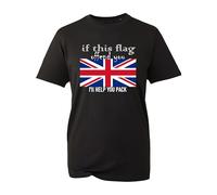 If This Flag Offend You I'll Help You Pack T-Shirt, Lest We Forget Remembrance Armed Forces Day Veteran Gift Unisex Kids Adults Top (Black, L)