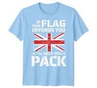 If This Flag Offends You Union Jack Novelty T-Shirt British Flag UK Pride Tee