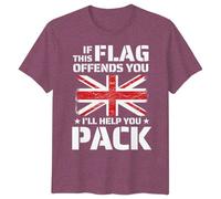 If This Flag Offends You Union Jack T-Shirt British Flag UK Pride Tee