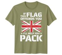 If This Flag Offends You Union Jack T-Shirt British Flag UK Pride Tee