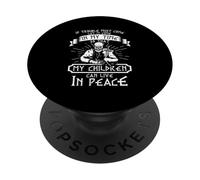 IF TROUBLE MUST COME LET IT COME IN MY TIME Viking Skull PopSockets Adhesive PopGrip