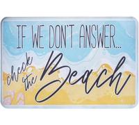 If We Don't Answer Check The Beach Summer Non Slip Absorbent Resist Dirt Doormat Entrance Rug Inside Floor Mats for Home Bedroom Kitchen Front Porch_20 x 32 Inches
