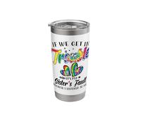 If we get in Trouble It's My Sister's Fault RainbowTie dye Stainless Steel Insulated Tumbler