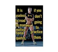 If You Are Not Going to Practice Them. It’s Useless to Read So Many Inspirational Quotes. Exercise And Fitness Are Inspirational. Canvas Poster Wall Art Decor Print Picture Paintings for Living Room B