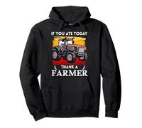 If You Ate Today Thank A Farmer Graphic Gift Farmer Pullover Hoodie
