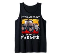 If You Ate Today Thank A Farmer Graphic Gift Farmer Tank Top