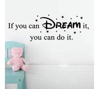 If You Can Dream It You Can Do It Wall Sticker Self-Adhesive Inspiring Sentence Living Room Wall Stickers Home Decal Wall Art 46X36Cm