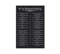 IF You Can Keep Your Head Rudyard Kipling Poem Quotes Inspirational Canvas Prints Black Picture Modern Decor Canvas Wall Art Posters And Prints Room Aesthetic Bedroom Office Decor 12x18inch(30x45cm)