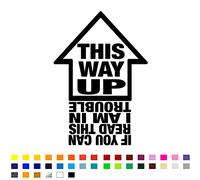 If You Can Read This I’m in Trouble - Funny Vinyl Decal Car Sticker - JDM Drift Tuning Sticker for Car Window, Bumper, Van, or Caravan