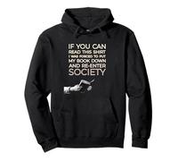 If You Can Read This I Was Forced Put My Book Down Graphic Pullover Hoodie
