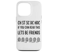 If You Can Read This Lets Be Friends Crochet Lover Yarn Case for iPhone 13 Pro