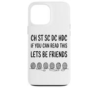 If You Can Read This Lets Be Friends Crochet Lover Yarn Case for iPhone 13 Pro Max