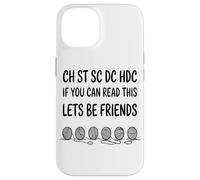 If You Can Read This Lets Be Friends Crochet Lover Yarn Case for iPhone 14