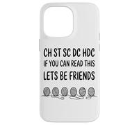 If You Can Read This Lets Be Friends Crochet Lover Yarn Case for iPhone 14 Pro Max