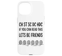 If You Can Read This Lets Be Friends Crochet Lover Yarn Case for iPhone 15