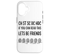 If You Can Read This Lets Be Friends Crochet Lover Yarn Case for iPhone 16
