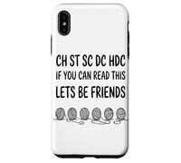 If You Can Read This Lets Be Friends Crochet Lover Yarn Case for iPhone XS Max