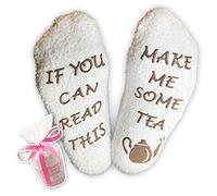 If You Can Read This Make Me Some Tea Funny Socks Cupcake Gift Packaging Fuzzy Warm Cotton Great Gifts For Women Wife Hostess Housewarming Novelty Romantic Birthday Present Tea