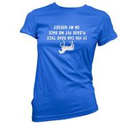 If You Can Read This Put Me Back On The Horse Women's T-Shirt - Blue 8