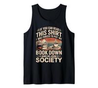 If You Can Read This Shirt Book Down Tank Top