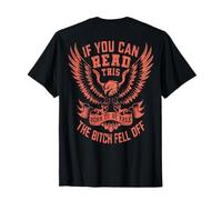 If You Can Read This The Bitch Fell Off Biker Back Print T-Shirt