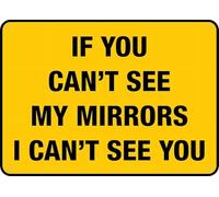 If You Can T See My Mirrors I Can T See You 8"X12" Rust Free Aluminum Signs Outdoor, Metal Tin Sign For Home, Business, Yard