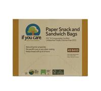 If You Care Compostable Paper Snack & Sandwich Bags - 48 Pack