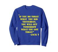 If You do Today What You Did Yesterday You Will Get Tomorrow Sweatshirt, Adult Unisex, Royal Blue, Small