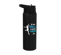 If You Fall I Will Be There Ice Figure Skating Ice Skating Stainless Steel Insulated Water Bottle