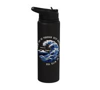 If You Go Through Deep Waters I Will Be with You Isaiah 43:2 Stainless Steel Insulated Water Bottle