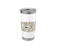 If You Grill It They Will Come Grillmaster BBQ Meat Smoking Stainless Steel Insulated Tumbler