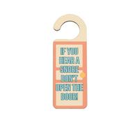 'If You Hear a Snore Don't Open the Door' Plywood Door Handle Hanger - Funny Door Sign for Couples, Teens, Kids, Siblings, Son, Daughter, Grandparents, Parents (doorh-ha23-snoredoor)