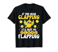 If You Hear Clapping, It's Just My Flaps Flapping Funny T-Shirt, Men, Black, X-Large