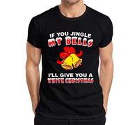 If You Jingle My Bells Funny Bell Men's T-Shirt, black, XL