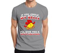 If You Jingle My Bells Funny Bell Men's T-Shirt, gray, XL