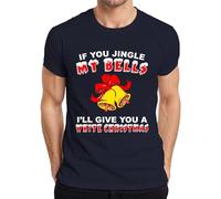 If You Jingle My Bells Funny Bell Men's T-Shirt, navy, 3XL