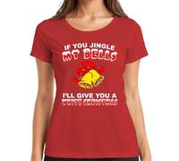If You Jingle My Bells Funny Bell Women's T-Shirt, red, M