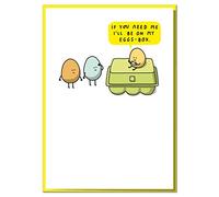 If You Need Me I'll Be On My Eggs-Box. Funny Birthday Card for Gamers