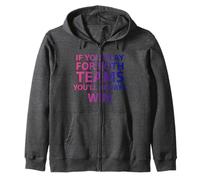 If You Play For Both Teams You'll Always Win Funny Bi Zip Hoodie