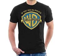 If You See Da Police Warn A Brother Men's T-Shirt Size L Black