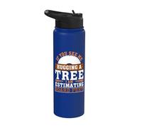 If You See Me Hugging A Tree Woodworking Lumberjack Stainless Steel Insulated Water Bottle