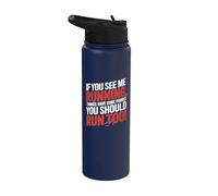 If You See Me Running Things Have Gone Poorly Stainless Steel Insulated Water Bottle