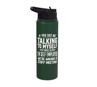 If You See Me Talking to Myself Just Move Along Stainless Steel Insulated Water Bottle