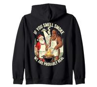 If You Smell Smoke We Are Probably Here Funny BBQ Zip Hoodie
