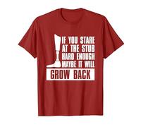 If You Stare at The Stub Hard Enough Maybe It Will Grow Back T-Shirt, Men, Cranberry Red, 3X-Large
