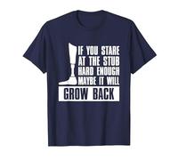 If You Stare at The Stub Hard Enough Maybe It Will Grow Back T-Shirt, Men, Navy Blue, X-Large