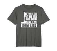 If You Stare at The Stub Hard Enough Maybe It Will Grow Back T-Shirt, Men's Big and Tall, Asphalt Grey, 5X Tall